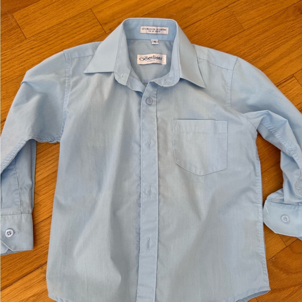 Berlioni Light Blue Kids  shirts 4